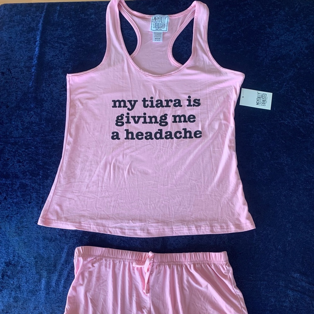 Pajamas Size M. Pink. Tank and shorts.